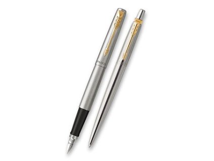 Parker Jotter Stainless Steel GT - súprava plniaceho pera a guľôčkového pera