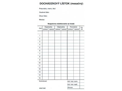 Dochádzkový lístok