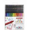 Alpino 24 tenkých farebných fixiek Color Experience