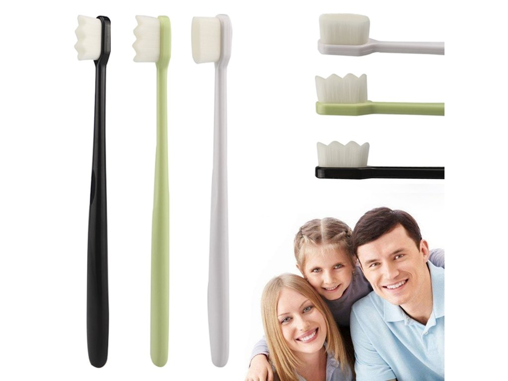 mainimage03 Colors Optional 1pc Portable Toothbrushes With Nano Ultra fine Bristles Wave Flat Teeth Head Travel