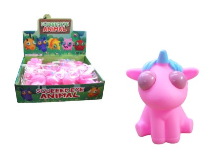 26002 antistresovy plysovy jediny konik s vystupujicima ocima 8 5x6x5 cm 1 ks