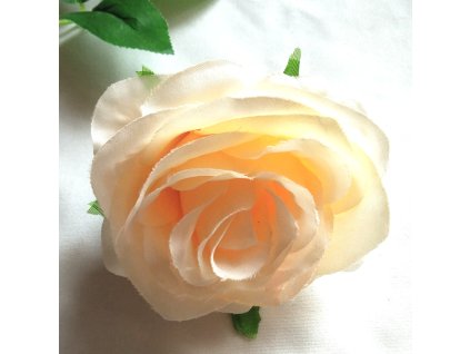 25303 hlava kvetiny ruze 10x7 cm sampanske