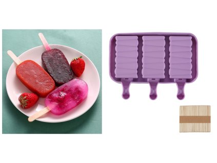 24241 silikonova dortova forma na zmrzlinu waves cakesicles trojita 19x10 cm