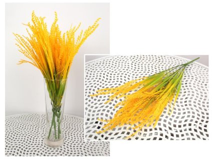 28543 umela kytice rice 7 stonku klasy a listy 45 cm plastove