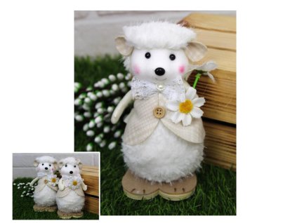 29644 velikonocni latkovy beranek 18x8 cm pan a pani 1 ks