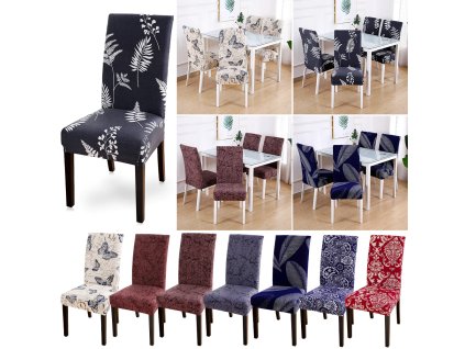 Elastické potahy na židle se vzory