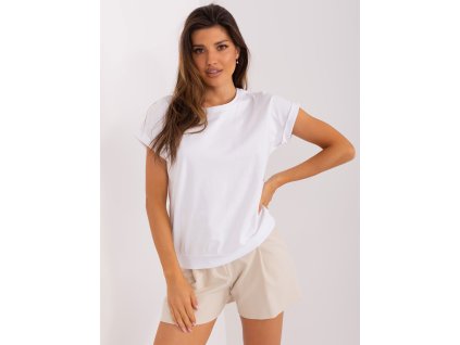 White blouse for every day with transparent insert (Barva white, Velikost ONE SIZE)