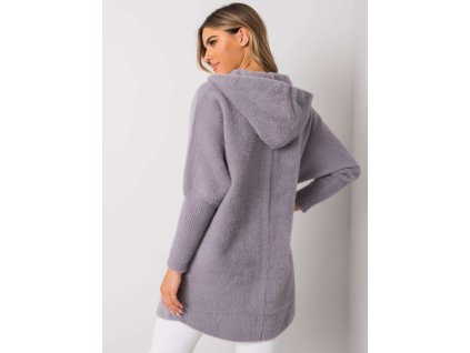 Carolyn's grey alpaca coat (Barva gray, Velikost ONE SIZE)