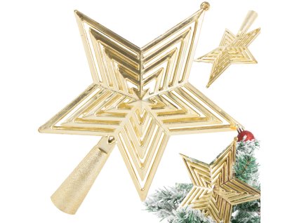 Ozdoba na vánoční stromek - hvězda, zlatá