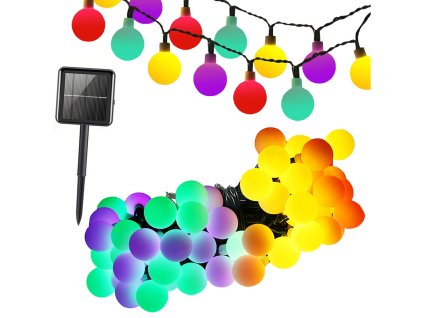 Solární zahradní girlandy 40 vedly vícebarevné (Velikost univerzální)