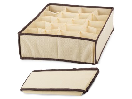 Organizér na spodní prádlo a ponožky do zásuvky béžový 20 (Velikost univerzální)