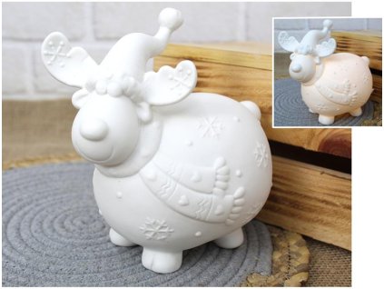 figurka ozdoba renifer swieca 87414