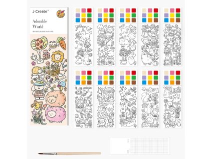 kolorowanka z farbami zwierze 92417