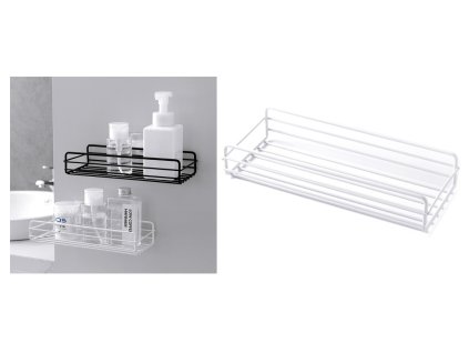 polka lazienkowa metalowa bia 88366