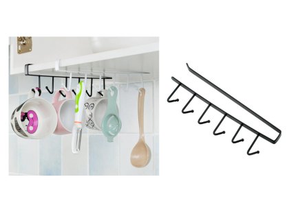 wieszak metalowy czarny uniwe 64397