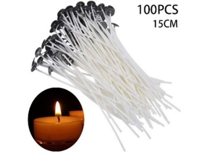 knoty do swiec 15 cm 100 szt 96806