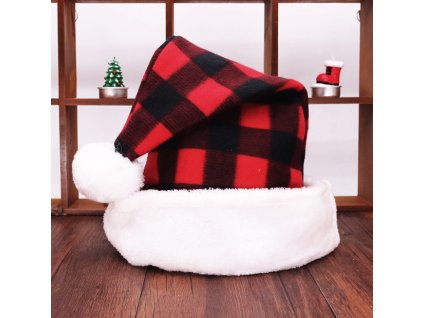 czapka swiateczna krata gruba 79961