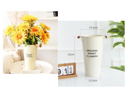 wazon metalowy z drewnianymi 99623