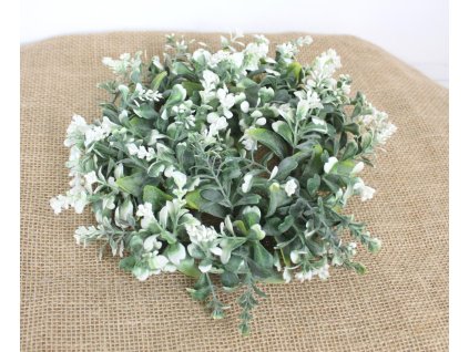 wianek ozdobny zielony bielo 100723