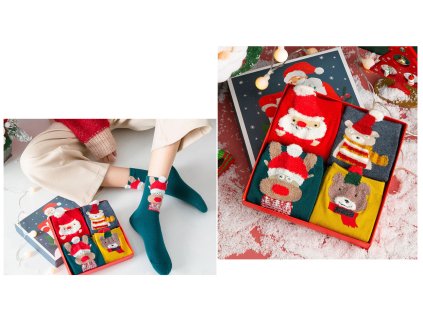 zestaw 4 skarpet swiatecznyc 103092