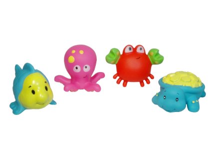 zabawki gumowe w siatce kpl 103054