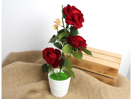 kwiat roza w plastikowej don 104163