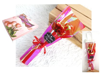 roza holograficzna walentynk 104739