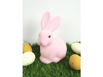 krolik zajac flokowany plast 106530