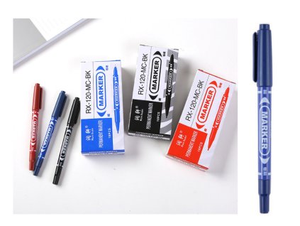 marker dwustronny niebieski 108695