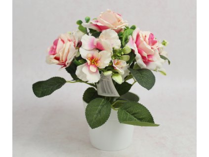 kwiat roza w bialej doniczce 111874