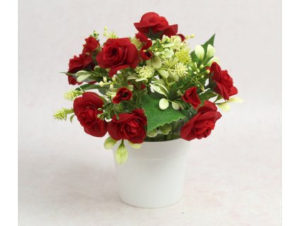 kwiat roza w bialej doniczce 111878