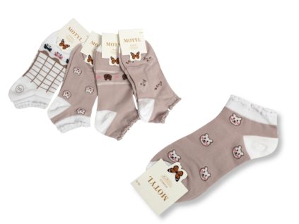 skarpety damskie motyl bialo 111653