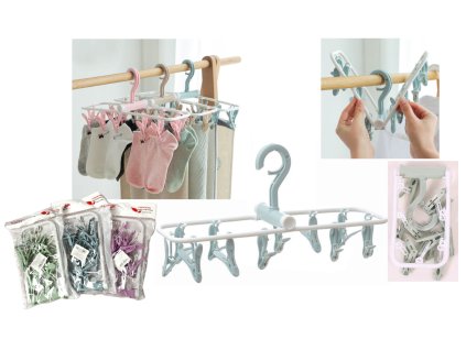 wieszak suszarka z 12 klamer 112230