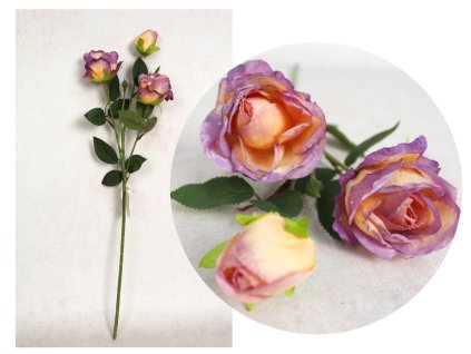 kwiat roza wys 52 cm 3 kwiat 112784