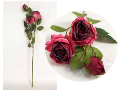 kwiat roza wys 52 cm 3 kwiat 112783