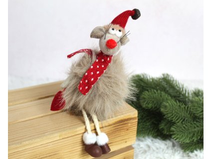 figurka mysz na drewnianym p 112768