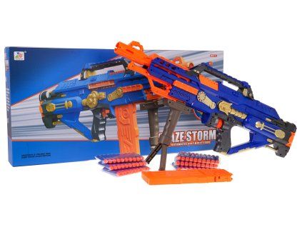 MEGA Puška Blaze Storm na náboje, modrá