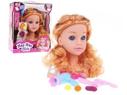 Blond hlava pro styling + příslušenství
