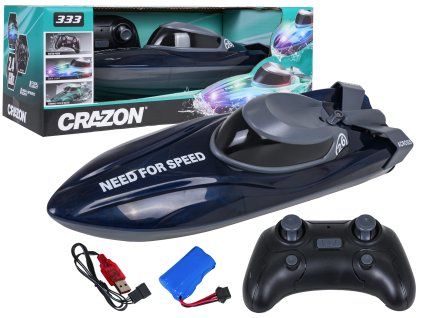 R/C loď s modrým podsvícením
