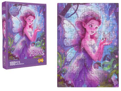 Sada puzzle 100 ks. Fialová víla