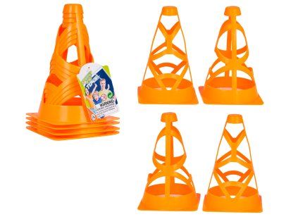 Oranžové kužely, 4 ks.