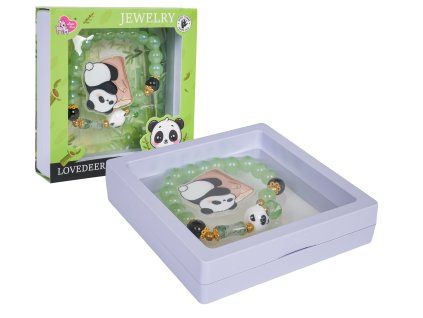 Sada šperků Panda Zelený náramek