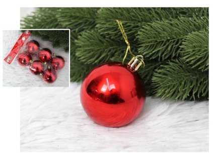 bombki 5 cm czerwone kpl 6 sz 92372