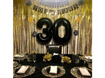 Fóliový závěs na stěnu PÁRTY 2,5 x 1 m- 1 ks (Barva Zlatá)