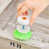 AS2X2 In 1 Handle Cleaning Brush Removable Sponge Dispenser Wash Pot Brush With Soap Dispensers Kitchen