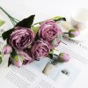 7 variant 1 bundle silk peony bouquet home decoration accessories wedding party scrapbook fake plants diy pompons artificial roses flowers