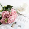 5 variant 1 bundle silk peony bouquet home decoration accessories wedding party scrapbook fake plants diy pompons artificial roses flowers