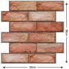 Samolepicí 3D tapeta červená cihla 30×30 cm – 10 ks