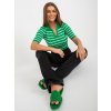 Green short polo blouse with collar (Barva green, Velikost ONE SIZE)