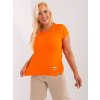Orange plus size cotton blouse (Barva orange, Velikost ONE SIZE)